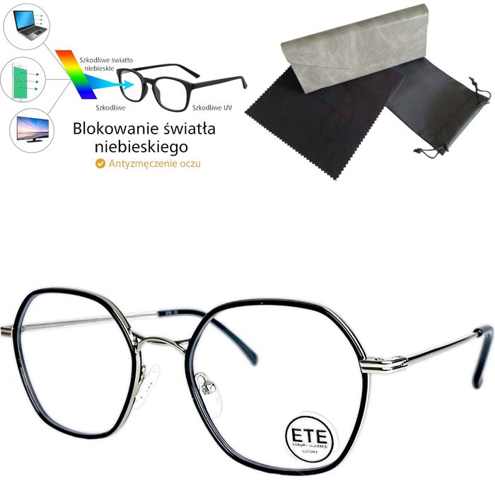 Okulary komputerowe z filtrem Blue Light Damskie