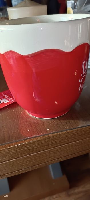 Kubek ceramiczny świąteczny.