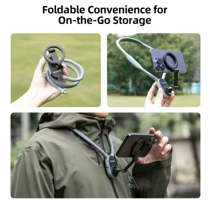 Держатель для телефона на шею Магнитное крепление для смартфон Telesin