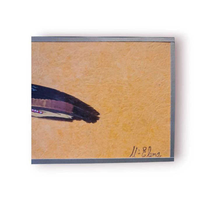 Quadro Pintura sobre Pena Natural–“Paisagem Rural” Mª Elena(CostaRica)