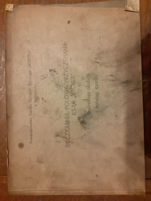 Instrukcja obsługi i katalog części sieczkarnia polowa (wicher)