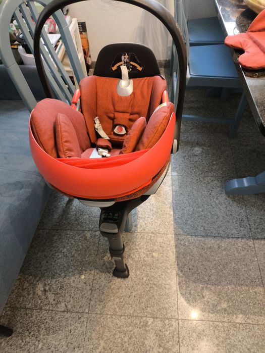 Cybex Cloud Z i-Size (Ovo/Babycoque) + Base Z Isofix Rotativa — Autumn Gold