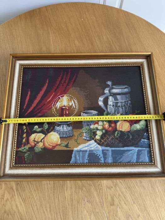 Obraz haftowany duży martwa natura