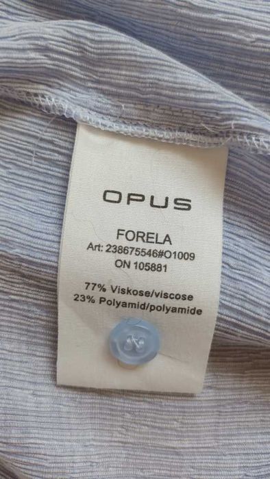 Opus bladoniebieska bluzka, koszula  z wiskozy