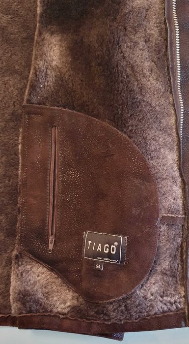 Дублянка, натуральна овчина,Туреччина, коротка, коричнева, р.54