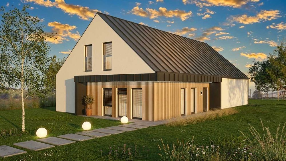 Nowoczesny energoszczędny dom jednorodziny 140m2 pod Ostrowem