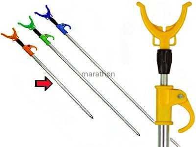 Podpórka wędkarska aluminiowa na wędki 65-125cm teleskopowa