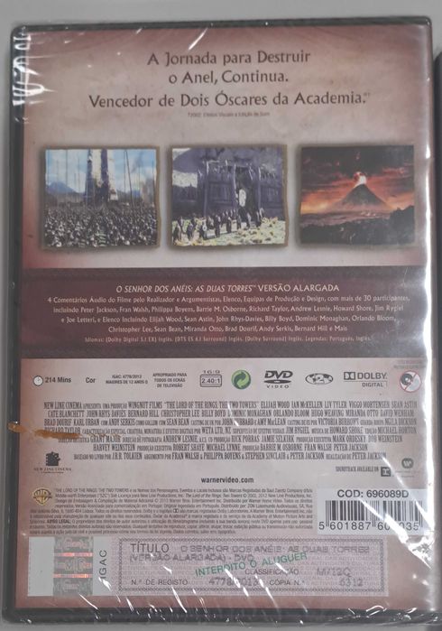 Pack "O Senhor dos Aneis" (Novo e Selado) e Filme " O Hobbit"