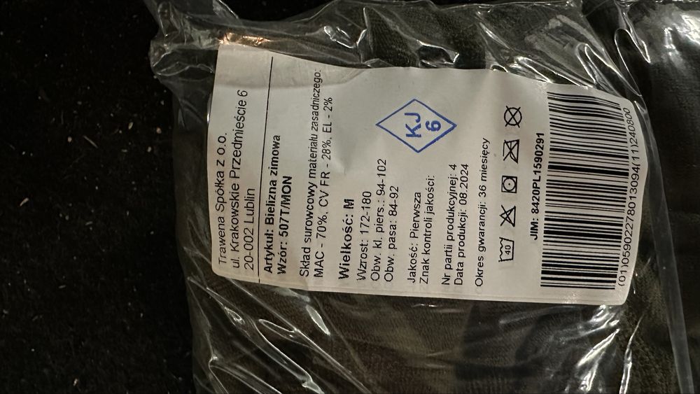 Bielizna zimowa wz 507T/mon roz M