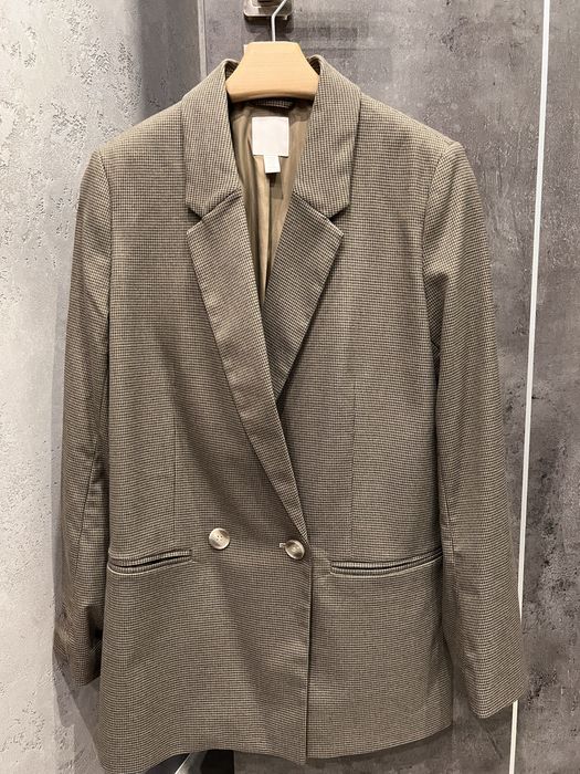 Піджак H&M хs, зеленого кольору у « гусячу лапку»