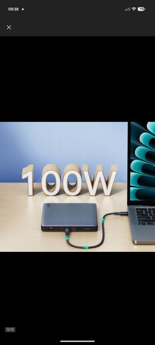 Powerbank AUKEY PB-Y44 Sprint X Slim Power Bank 20000mAh 20V 100W QC PD 3.0 4xUSB LCD