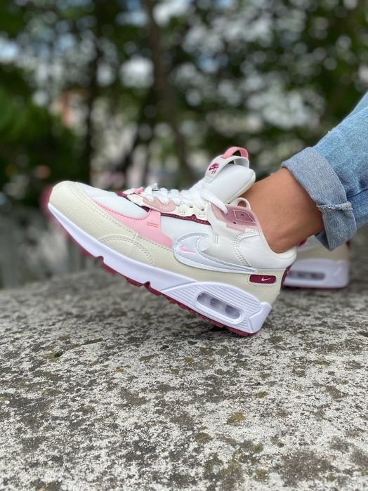 Кросівки Кроссовки Nike Air Max 90 Futura Valentine's Day White Pink Белый Розовый Білий Рожевий Кросовки Демісезон