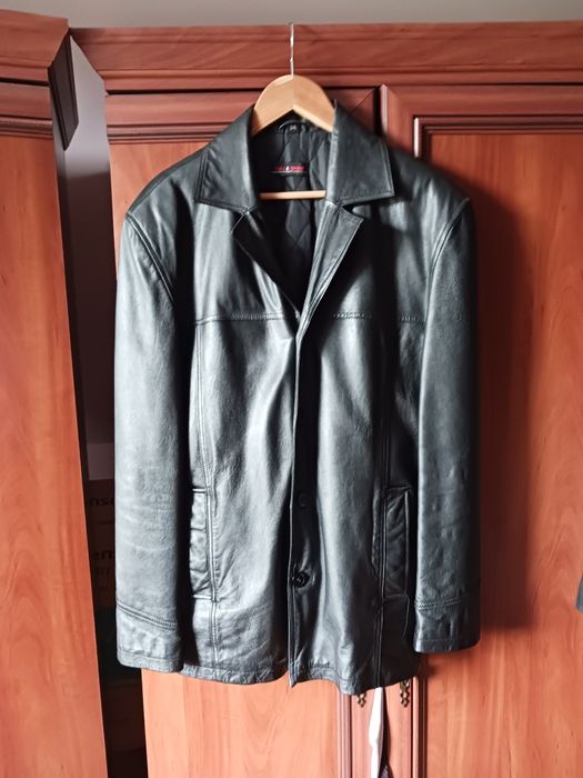 Kurtka skórzana męska L stań bardzo dobry