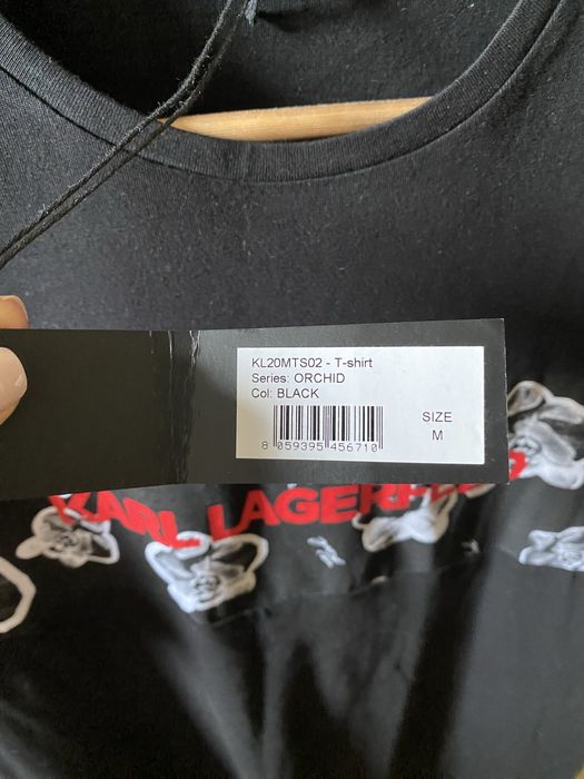 Czarny T-shirt Karl Lagerfeld