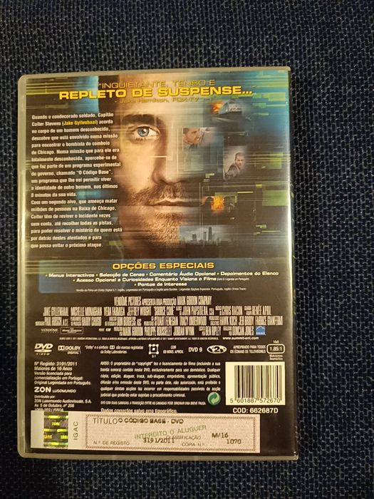 DVD do filme "O Código Base" (portes grátis)