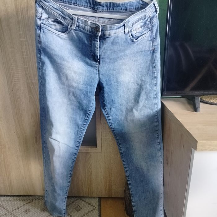 Spodnie jeans damskie niebieskie XXL
