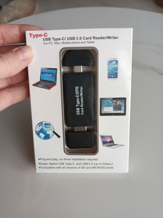 Uniwersalny Czytnik Kart SD / MicroSD – USB-C & USB 3.0 (OTG)