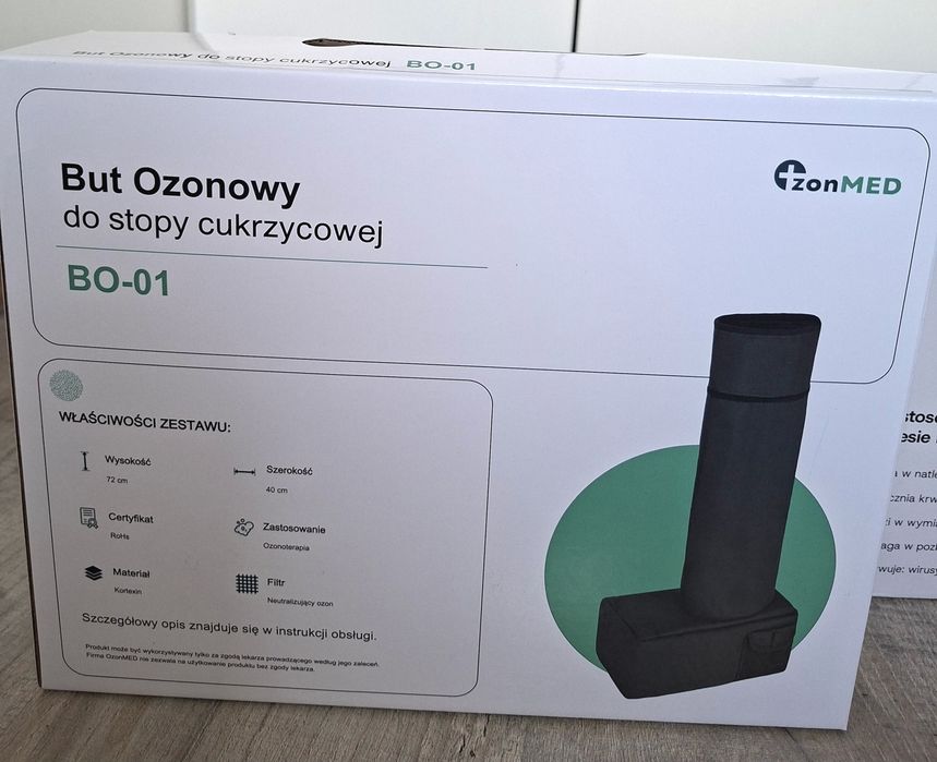 Ozonator i but ozonowy na noge, nowy raz używany.