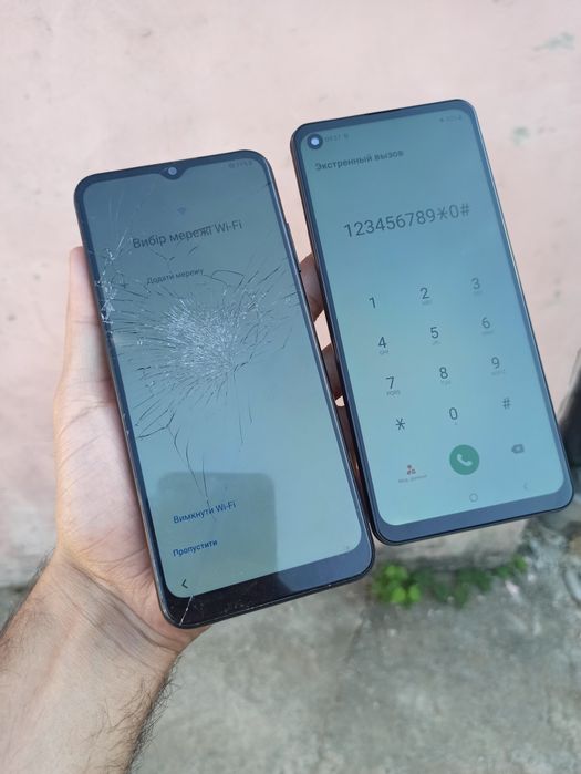 Samsung Galaxy 21s и Galaxy A03s  На Google Потрібно розблокувати всі два в робочому стані