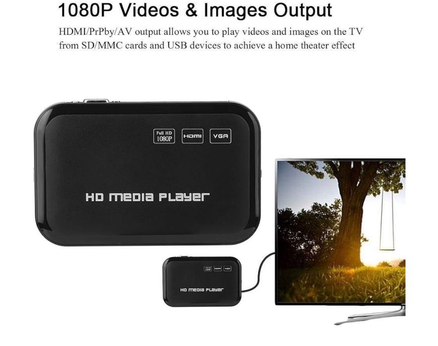 Odtwarzacz multimedialny wideo 1080P HDMI Vga
