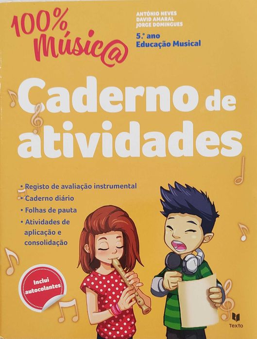 Caderno de Atividades de Música do 5º Ano - 100% Música