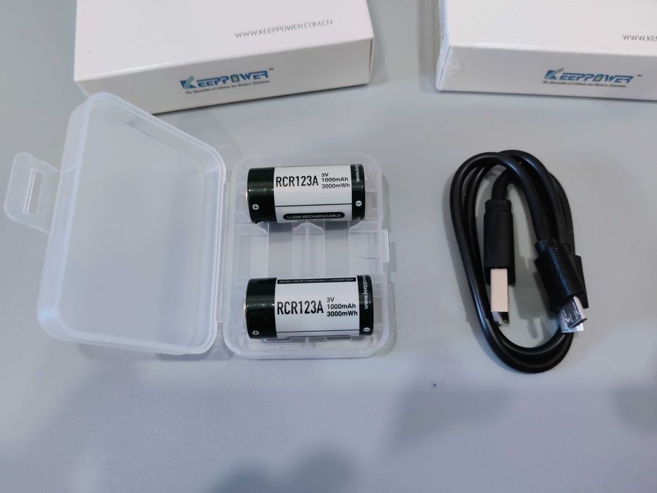 Акумулятор KeepPower CR123A 1000 мАг 3,0 В [Micro USB]