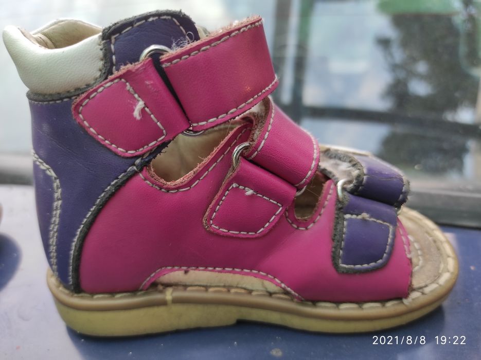 Ортопедические босоножки на девочки, стелька 14,5 см