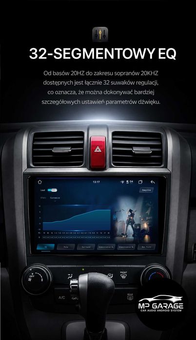 Radio Nawigacja Android_14 Honda CRV 4G LTE CarPlay/AndroidAuto Qled Montaż