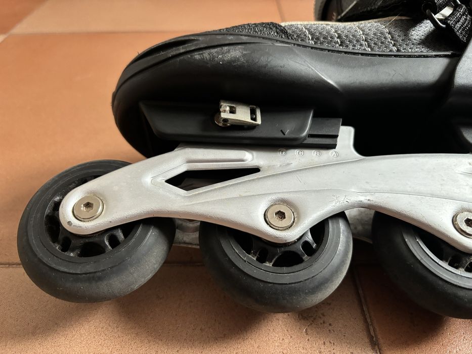 Patins Gonew Flexx 2.0 In line Fitness Preto/Cinza Tamanho 36 a 39