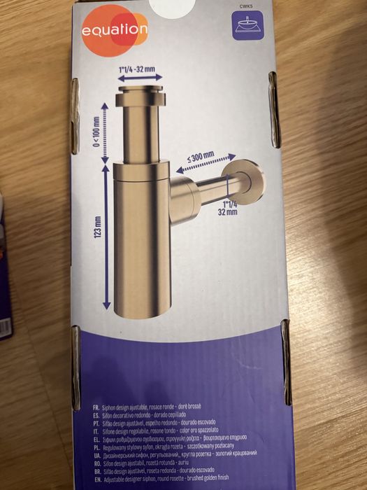 Sifão e Válvula DOURADO