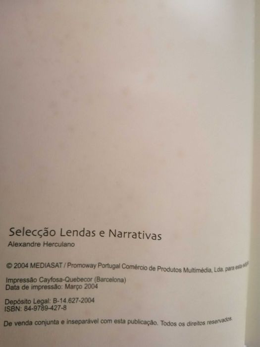Alexandre Herculano (Selecção de Lendas e narrativas) Edição 2004
