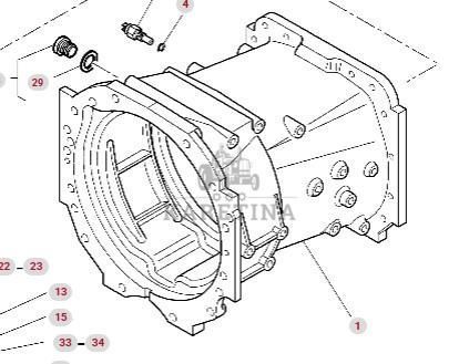 Massey Ferguson 7516 Obudowa Przekładni CZĘŚCI 4358592M5