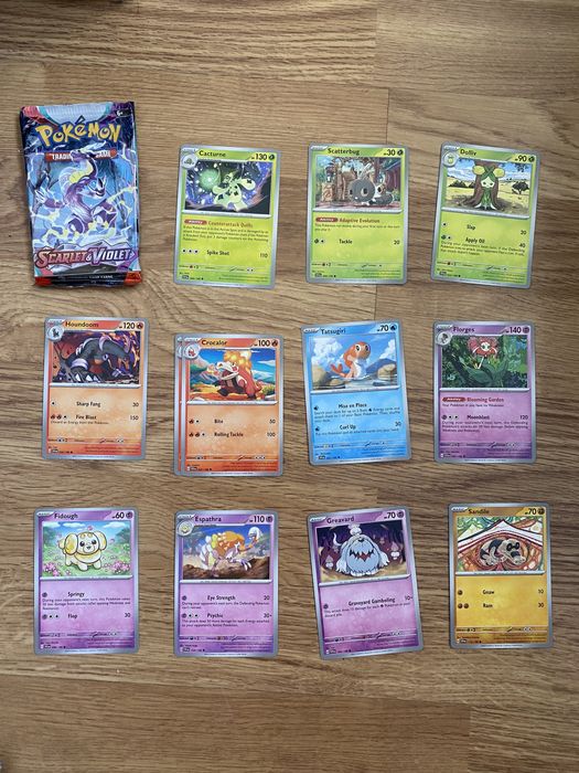 20 Cartas Pokémon Scarlet e Violet