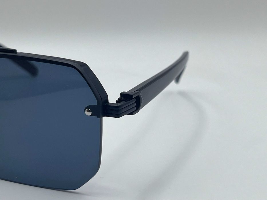 Nowe okulary przeciwsłoneczne pilotki unisex czarne grafitowe szkła