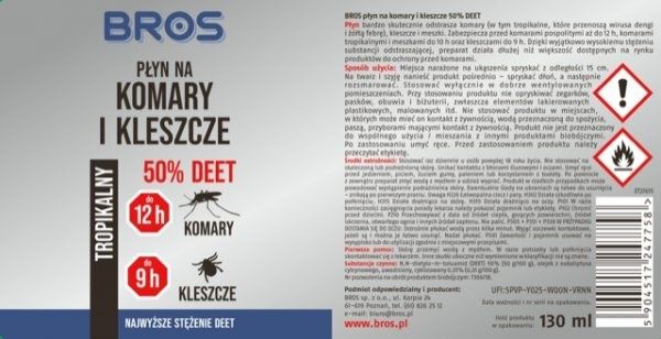 Bross  na komary i kleszcze DEET 50%