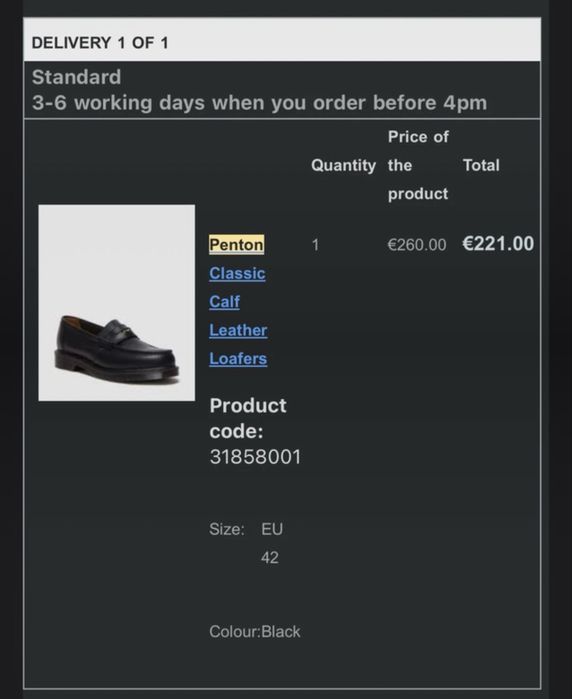 Loafersy Dr. Martens PENTON 42