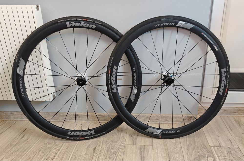 Koła VISION TriMax 35 SC DB i opony Schwalbe Pro One 28c