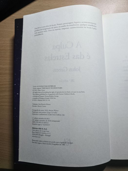A Culpa é das Estrelas de John Green
