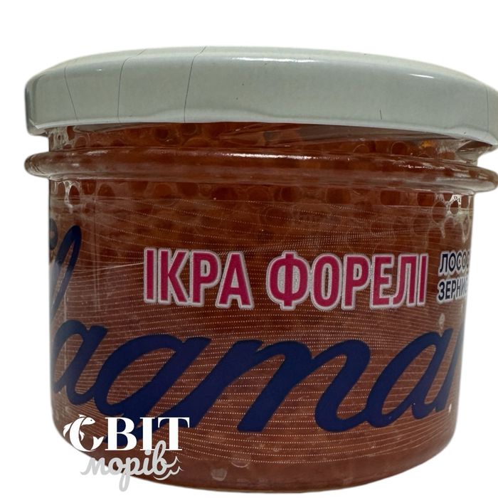 Ікра червона лососева  (форель ) 200 грам скло ТМ «Флагман»