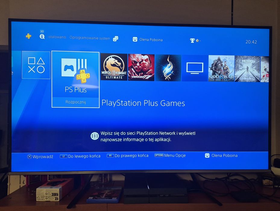Konsola Sony PlayStation 4 (PS4) 1TB + 2 oryginalne pady + ładowarka