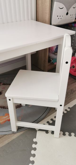 IKEA SUNDVIK Zestaw stolik z krzesełkiem biały