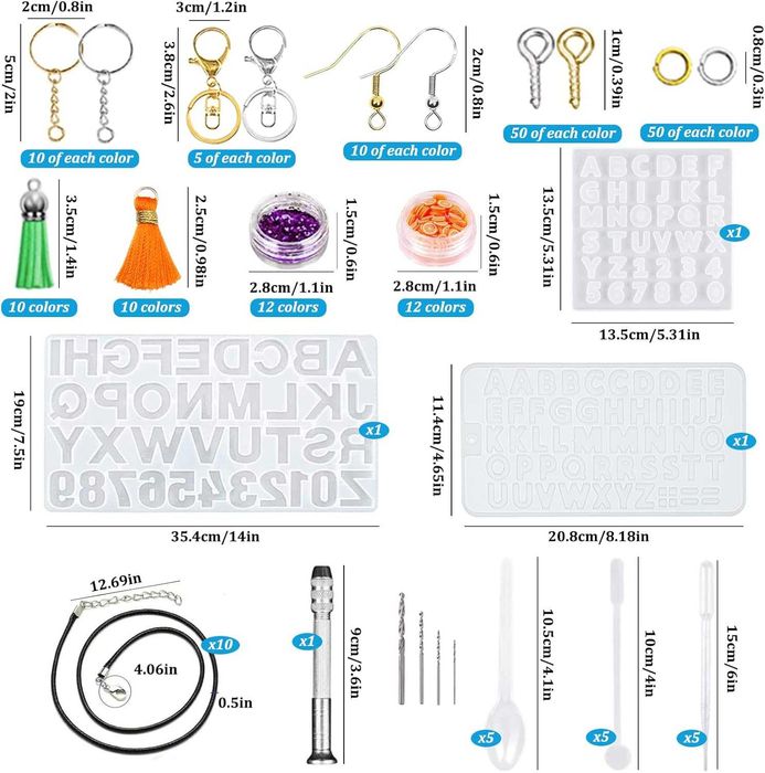 3 molde de silicone com alfabeto e números, resina epóxi com letras, para fazer pendente, porta-chaves, ENVIO GRATIS