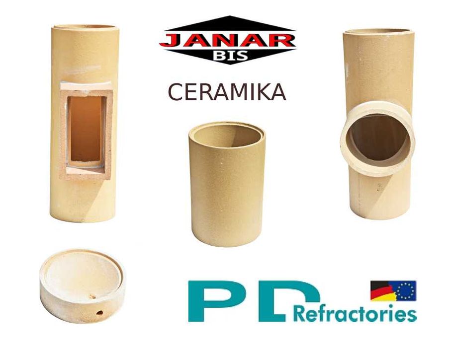 Komin systemowy ceramiczny Janar UNIWERSAL KW2 6M -Pełna izolacja misa