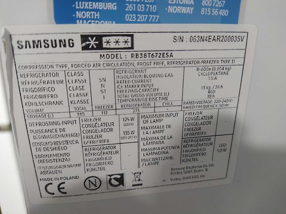 Холодильник Samsung RB38T672ESA з морозильною камерою