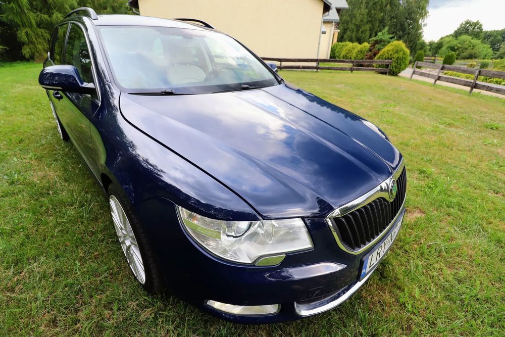Skoda Superb SUPERB 2.0 TDI, 4x4, jasna skóra, ładna zadbana