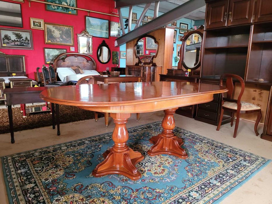 Mesa extensível em madeira maciça - Sem marcas de uso