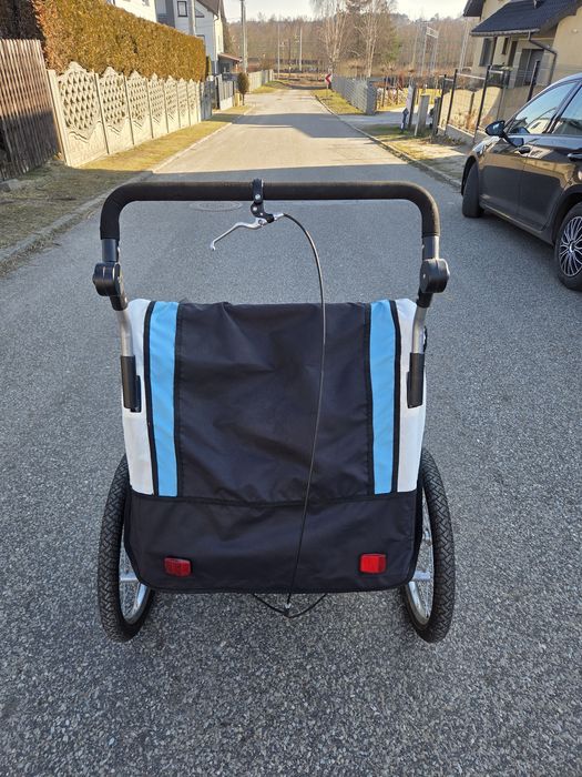 Przyczepka rowerowa dla dzieci 2 osobowa