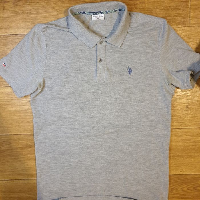 Ussn polo ralph lauren поло футболка чоловіча сіра
