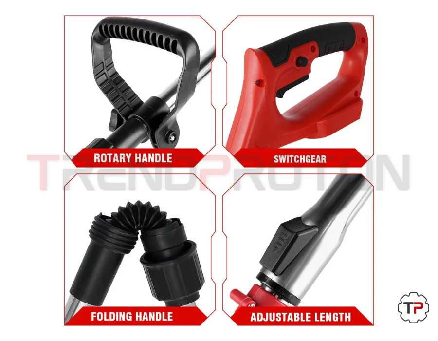 Aparador de Relva c/ 2 Bats 4Ah e Rodas