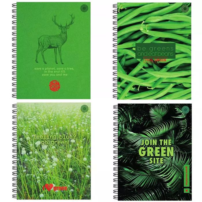 Zeszyt A4/80K kratka Think Green (5szt). Ziemia Obiecana. Nowy Produkt
